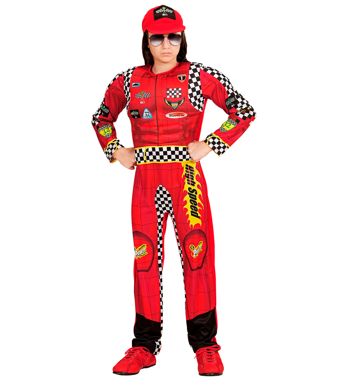 Costume Vestito Abito Travestimento Carnevale Bambino Pilota di Formula 1