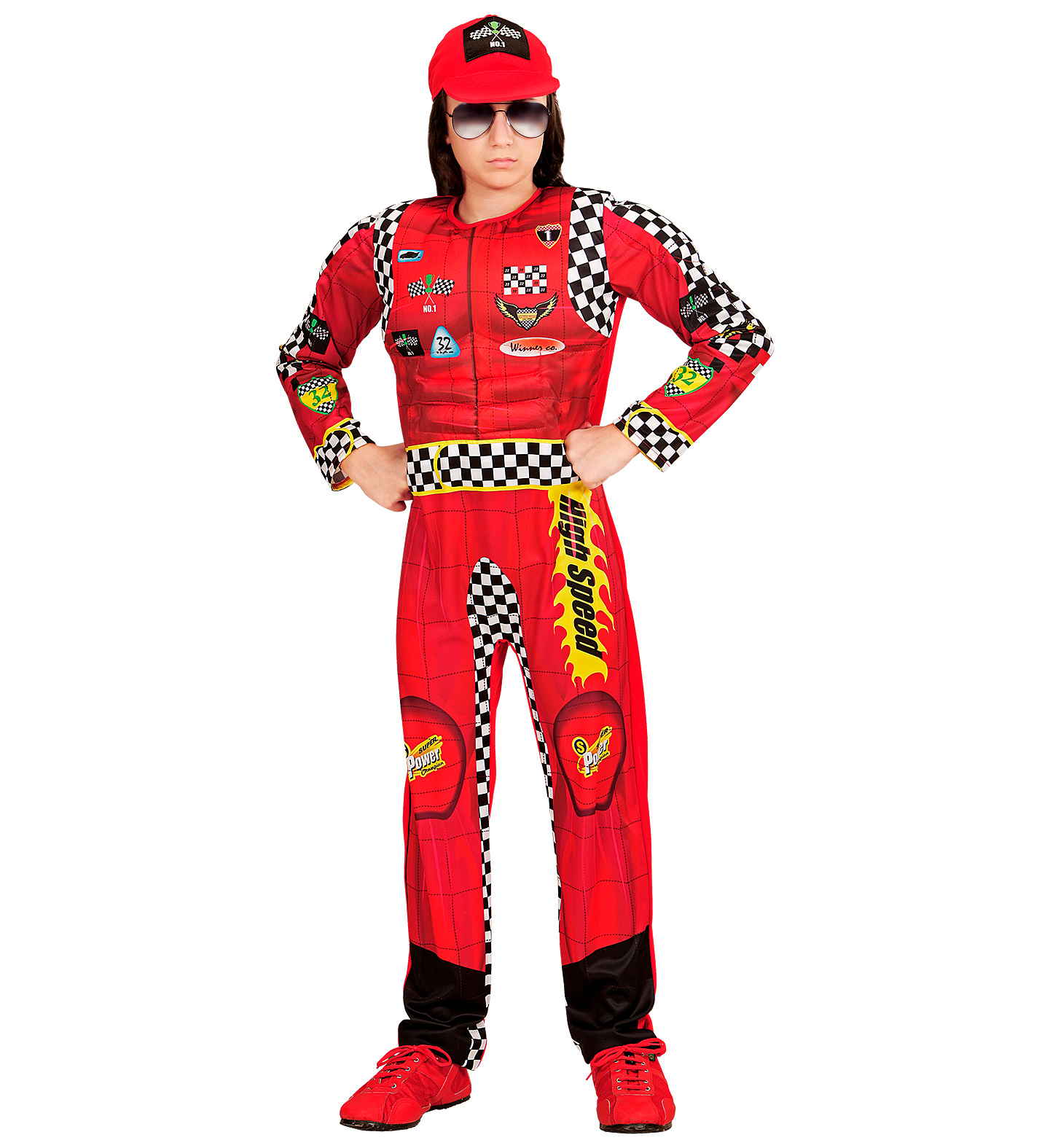 Costume Vestito Abito Travestimento Carnevale Bambino Pilota di Formula 1