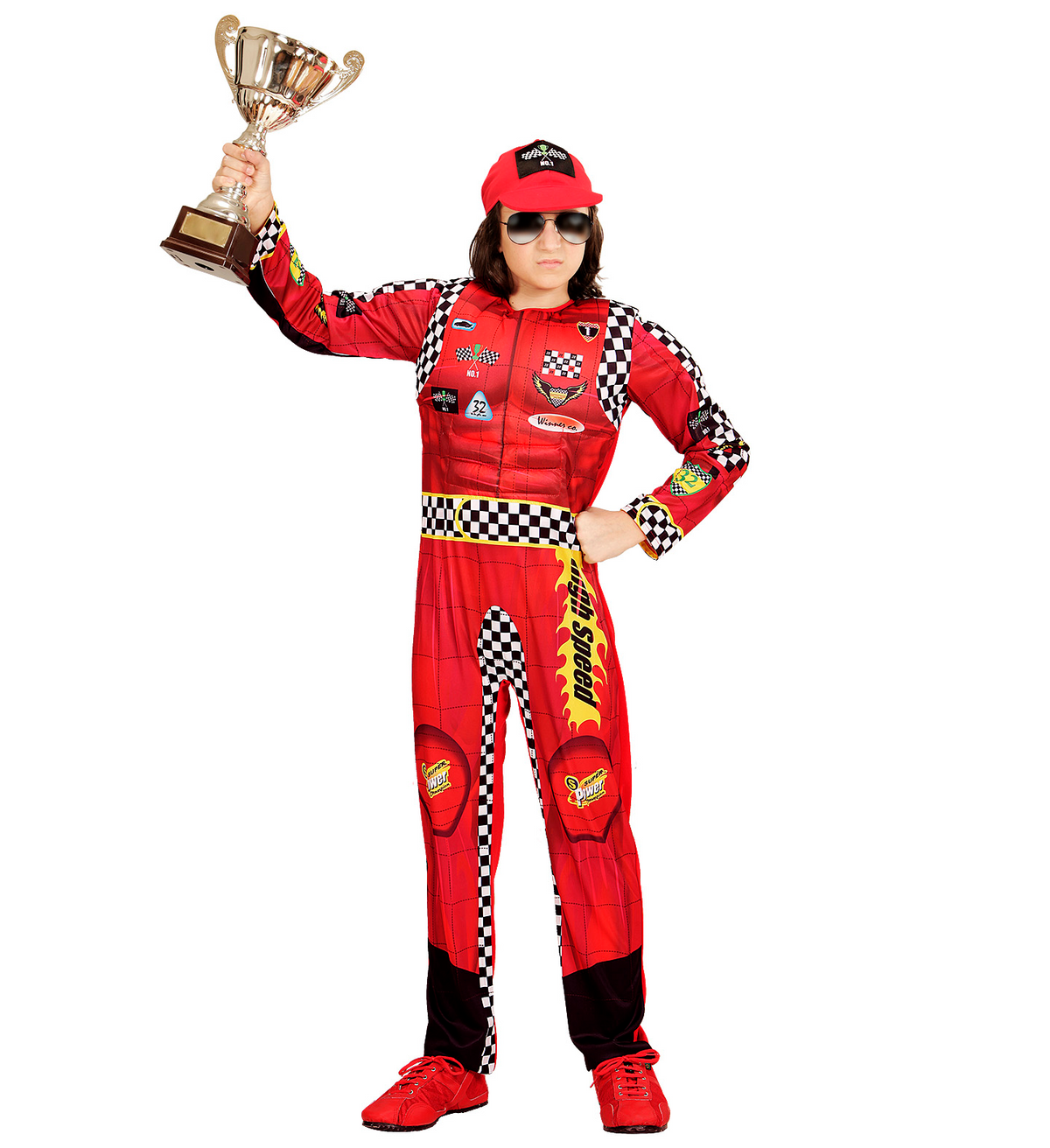 Costume Vestito Abito Travestimento Carnevale Bambino Pilota di Formula 1