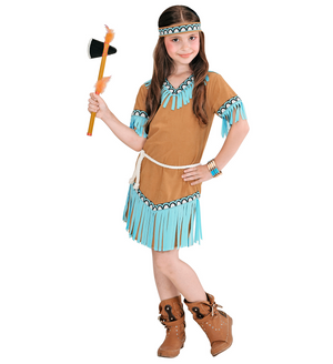 Vestito Carnevale + Accessori Indiana Costume Ascia Travestimento (2/3 Anni)