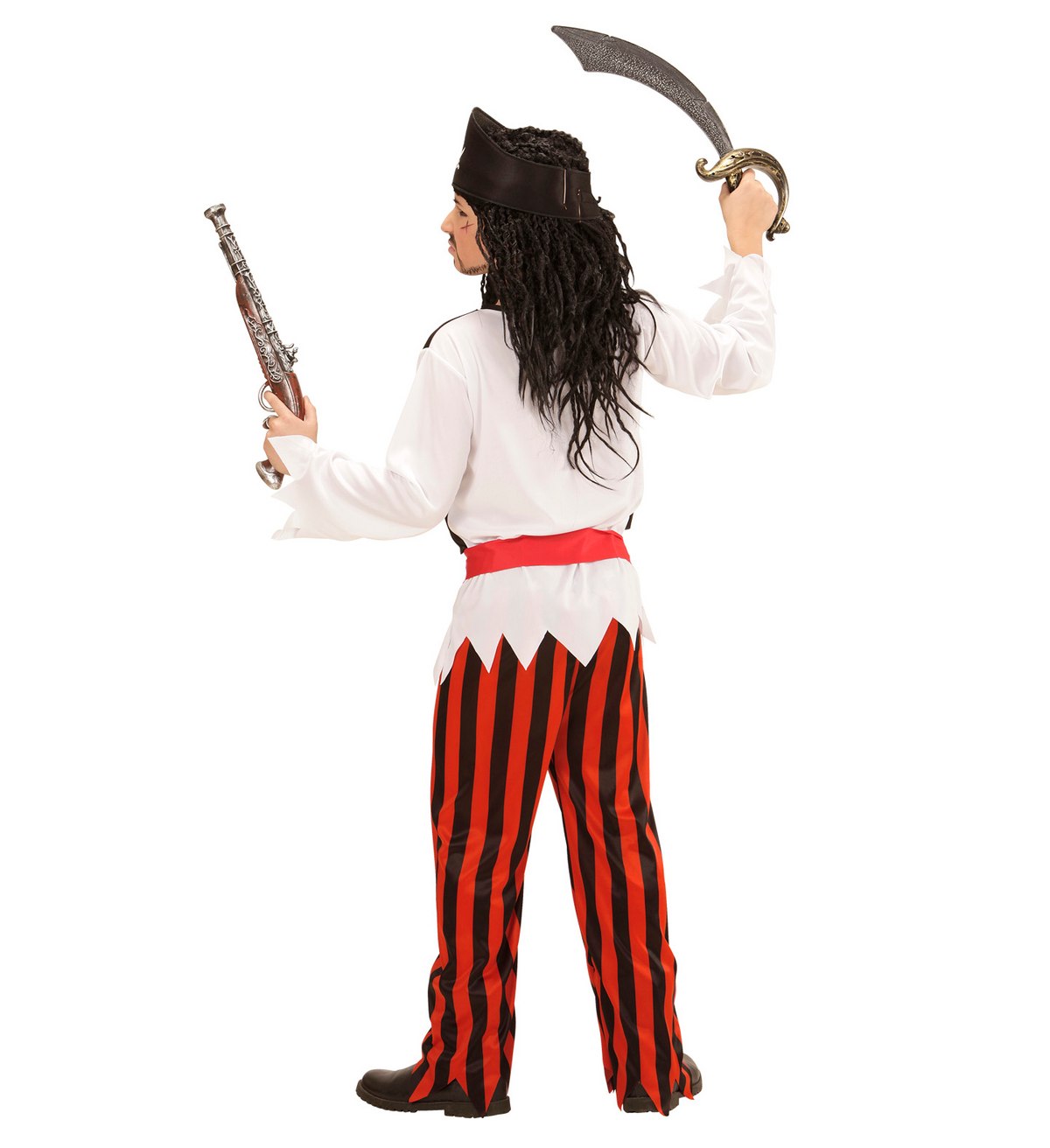 Vestito Carnevale + Accessori Pirata Costume Sciabola 4/5 Anni Travestimento - 0723+7007b