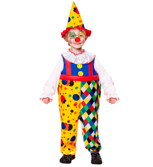 Costume Vestito Abito Travestimento Carnevale Bambino Clown