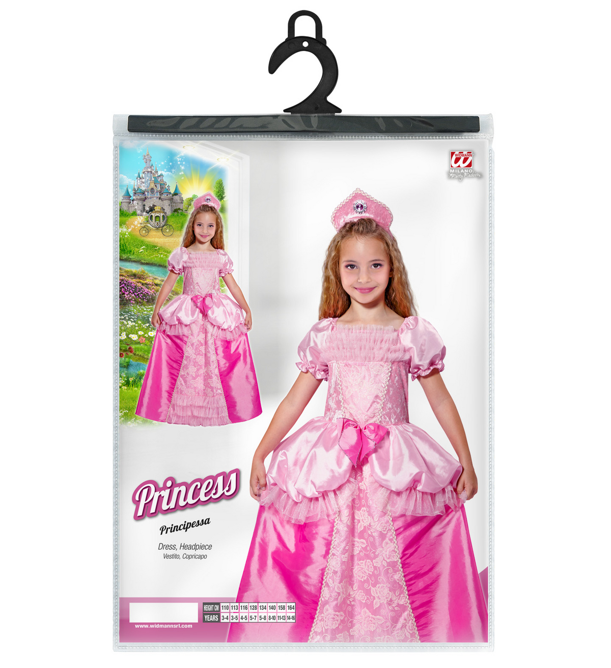 Costume Vestito Abito Travestimento Carnevale Bambina Principessa