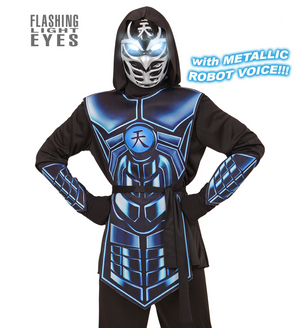 Costume Vestito Abito Travestimento Carnevale Bambino Cyber Ninja