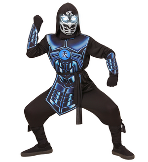 Costume Vestito Abito Travestimento Carnevale Bambino Cyber Ninja