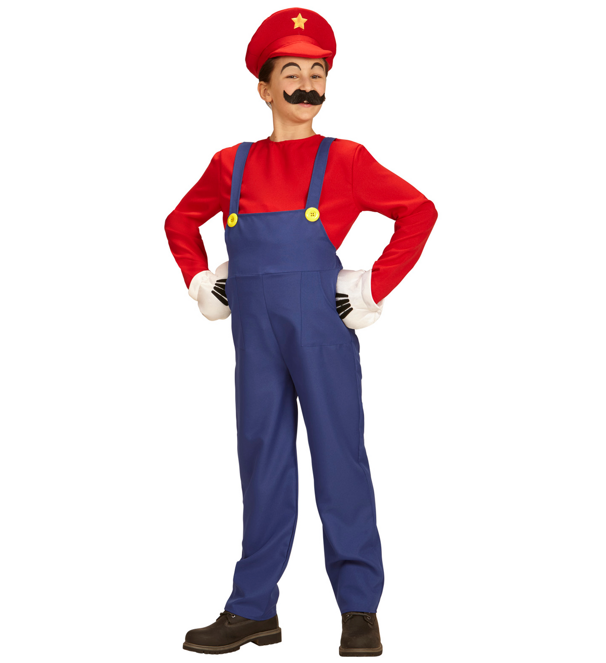 Costume Vestito Abito Travestimento Carnevale Bambino Super Idraulico Mario