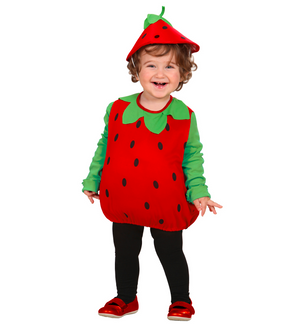 Costume Vestito Abito Travestimento Carnevale Bambina Fragolina