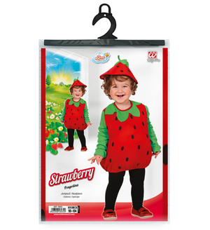 Costume Vestito Abito Travestimento Carnevale Bambina Fragolina