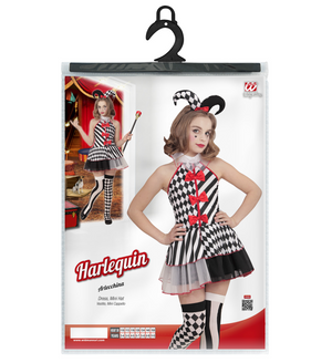 Costume Vestito Abito Travestimento Carnevale Bambina Arlecchina