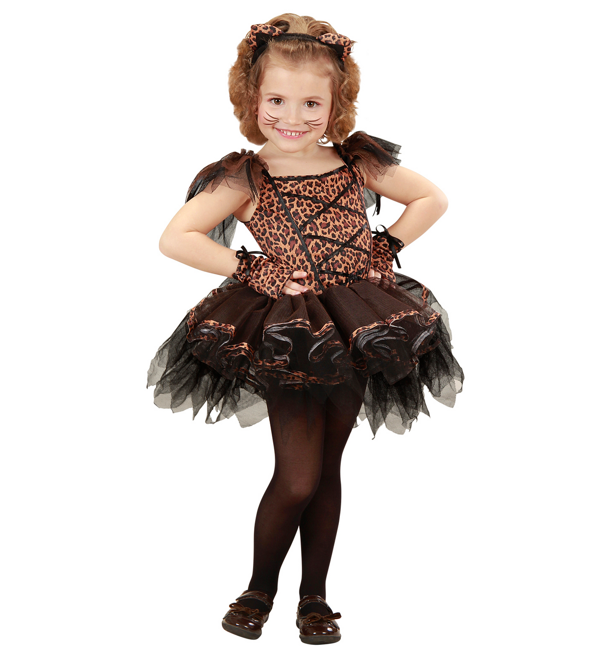 Costume Vestito Abito Travestimento Carnevale Bambina Leopardo Ballerina