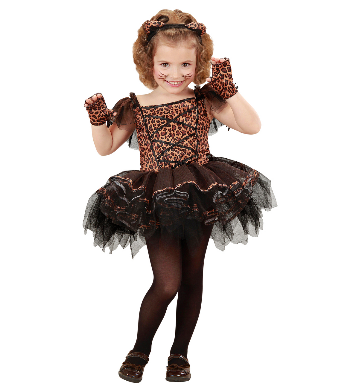 Costume Vestito Abito Travestimento Carnevale Bambina Leopardo Ballerina