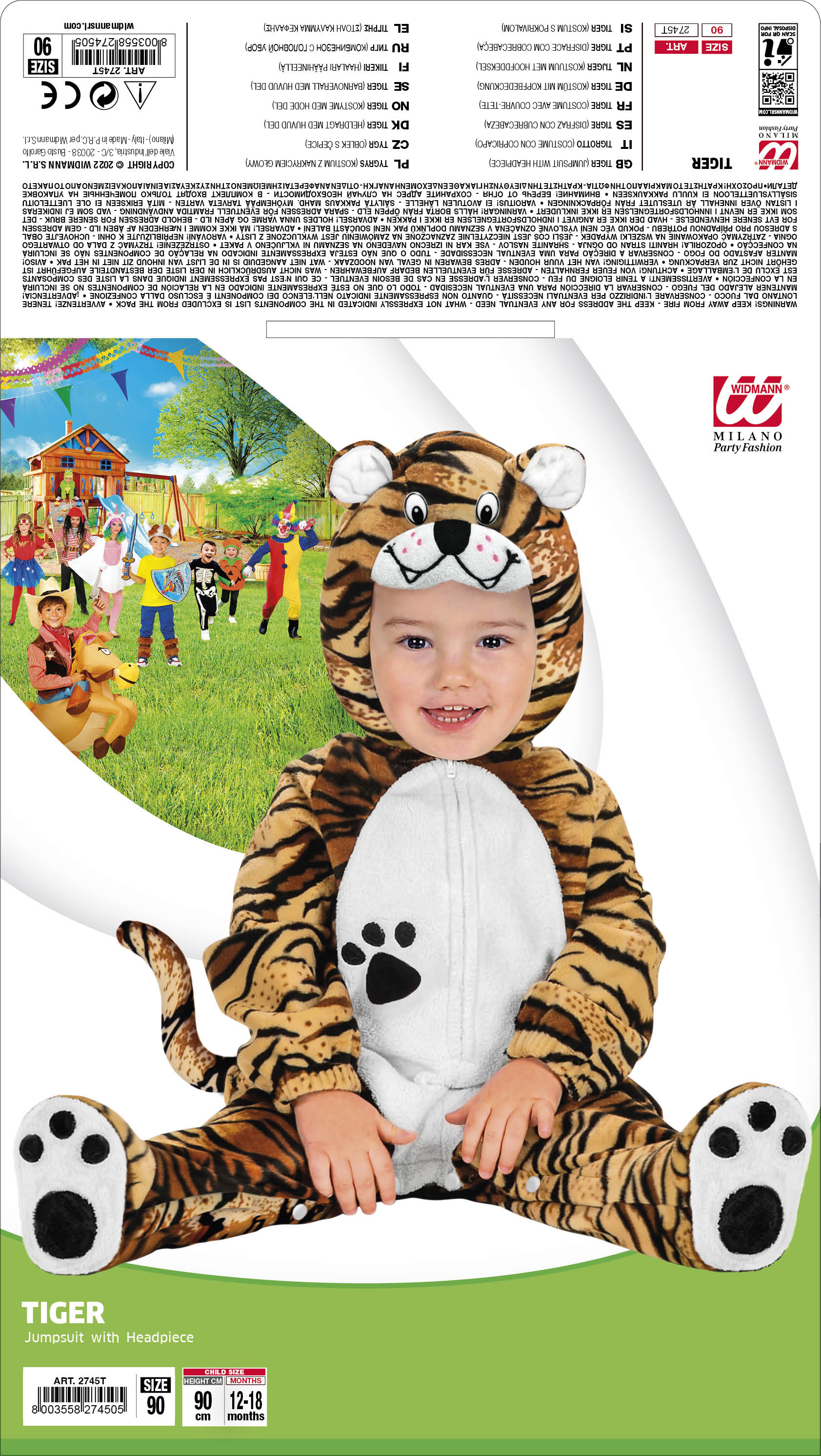Costume Vestito Abito Travestimento Carnevale Bambino Tigrotto