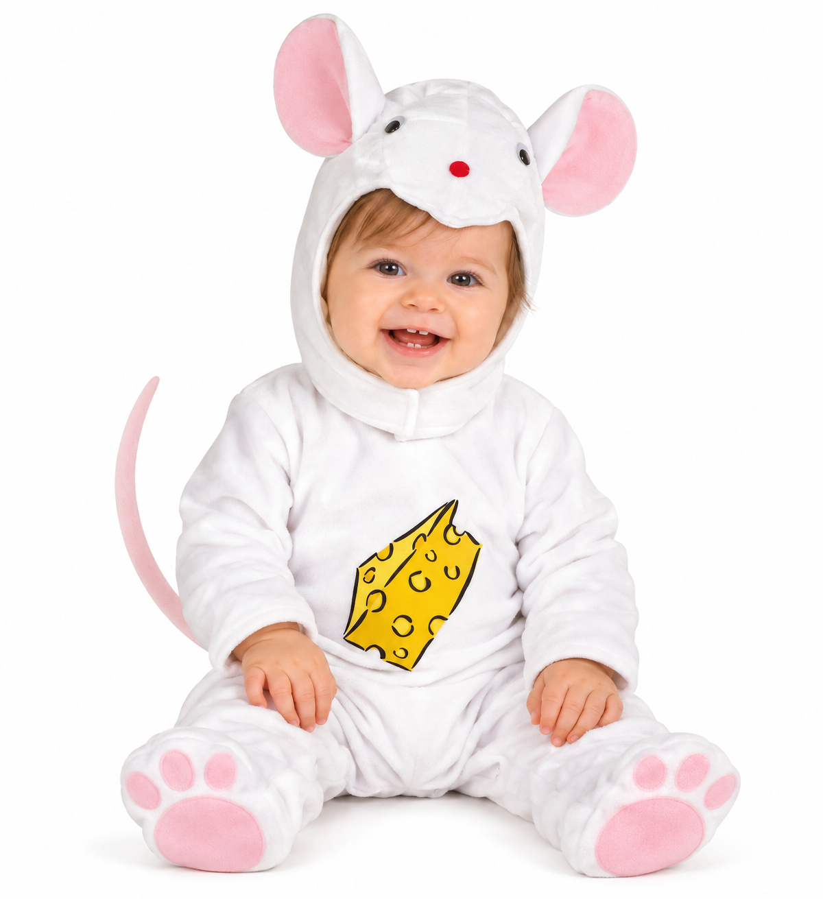 Costume Vestito Abito Travestimento Carnevale Bambino Topino 12/18 Mesi Cm. 92