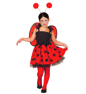 Costume Vestito Abito Travestimento Carnevale Bambina Ladybug Coccinella