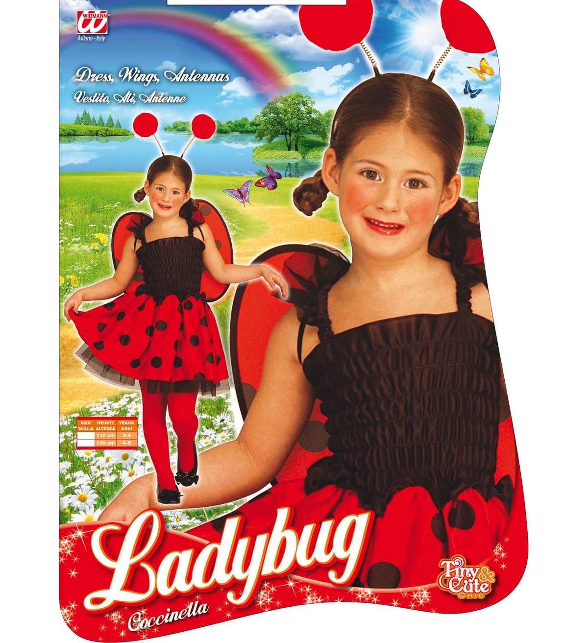 Costume Vestito Abito Travestimento Carnevale Bambina Ladybug Coccinella