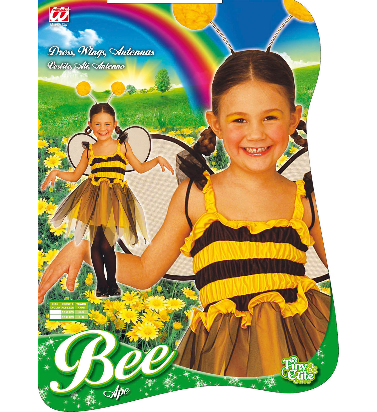 Costume Vestito Abito Travestimento Carnevale Bambina Ape -