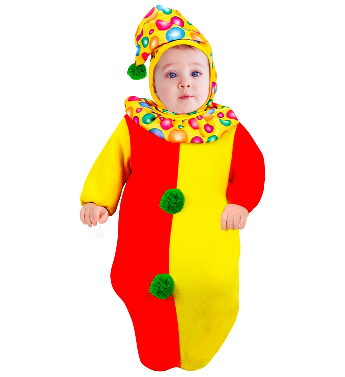 Costume Vestito Abito Travestimento Carnevale Bambino Neonato Clown