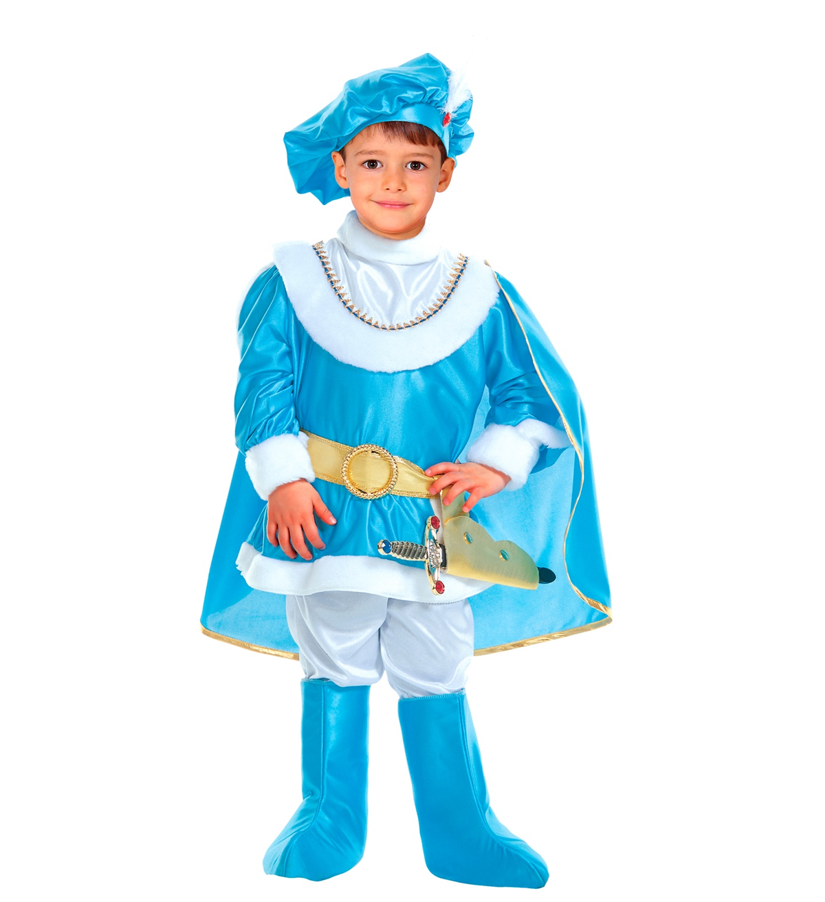 Costume Vestito Abito Travestimento Carnevale Bambino Principe Azzurro