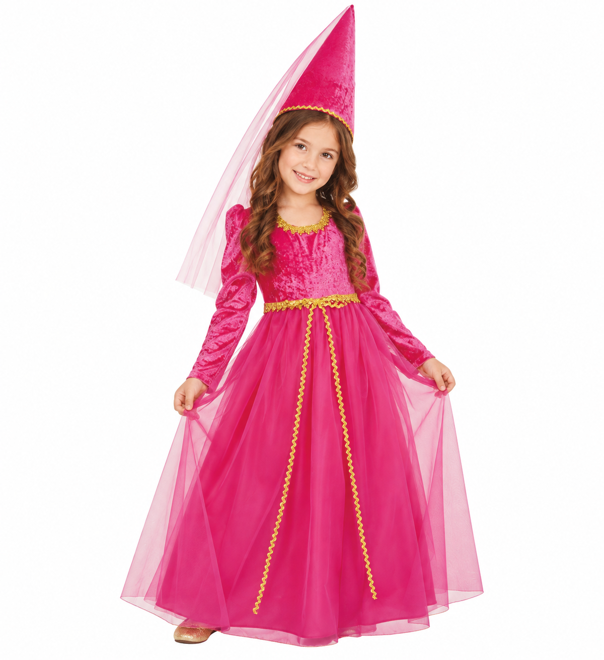 Costume Vestito Abito Travestimento Carnevale Bambina Castellana