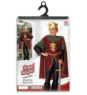 Costume Vestito Abito Travestimento Carnevale Bambino Cavaliere Reale