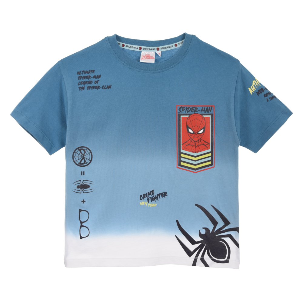 T-Shirt M.c. Spiderman MARVEL Maglietta Bambino 100% Cotone - Ex1191avio