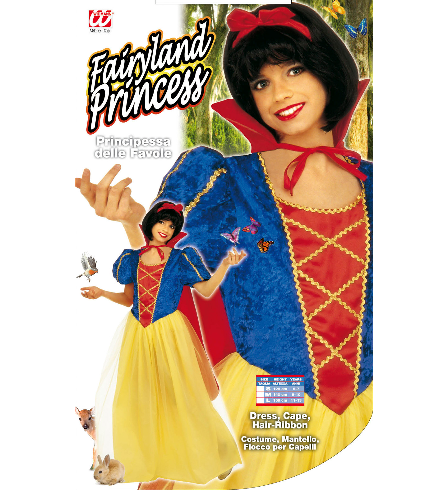Costume Vestito Abito Travestimento Carnevale Ragazza Principessa Delle Favole