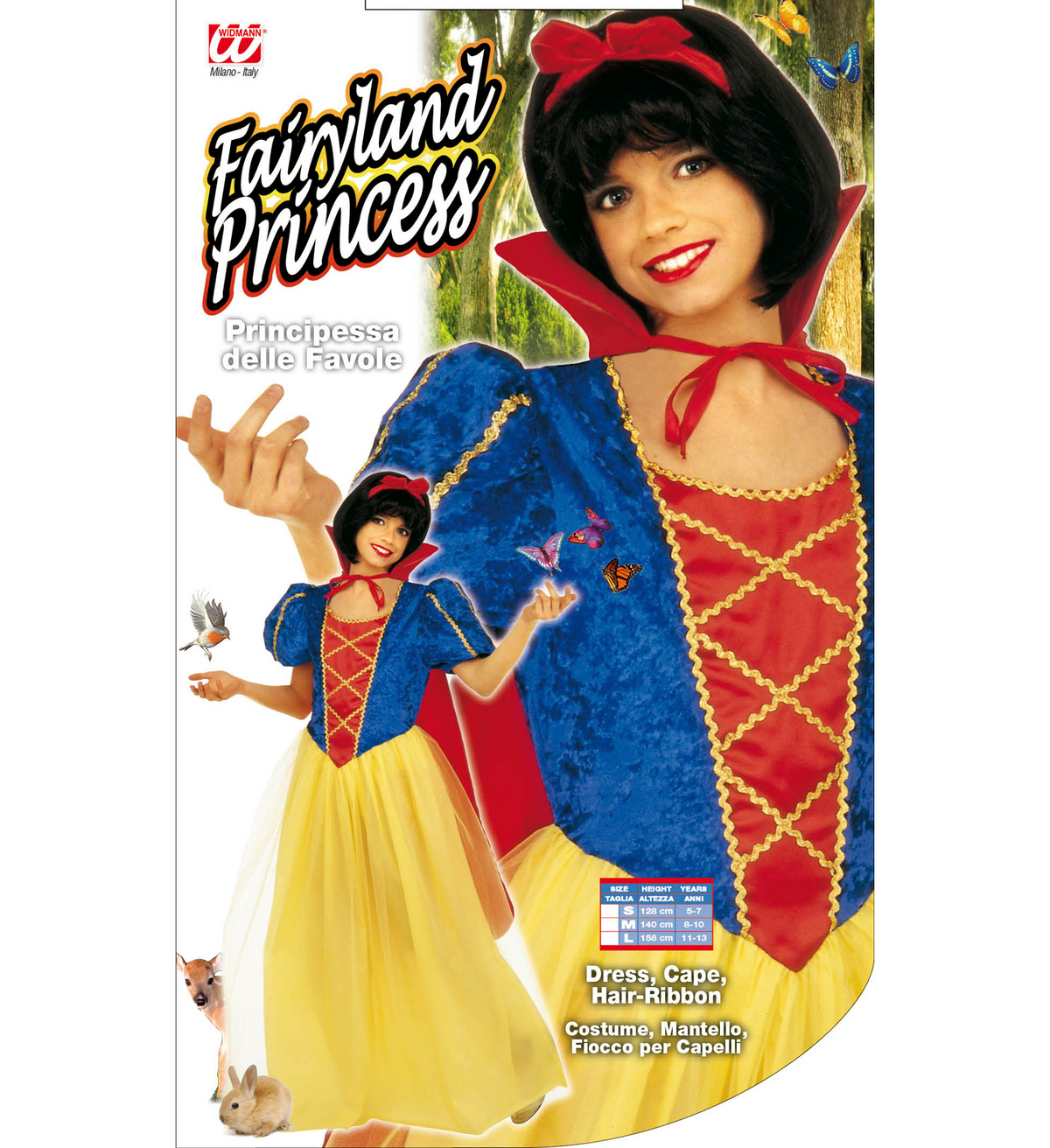 Costume Vestito Abito Travestimento Carnevale Ragazza Principessa Delle Favole