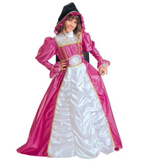 Costume Vestito Abito Travestimento Carnevale Bambina Duchessa di York
