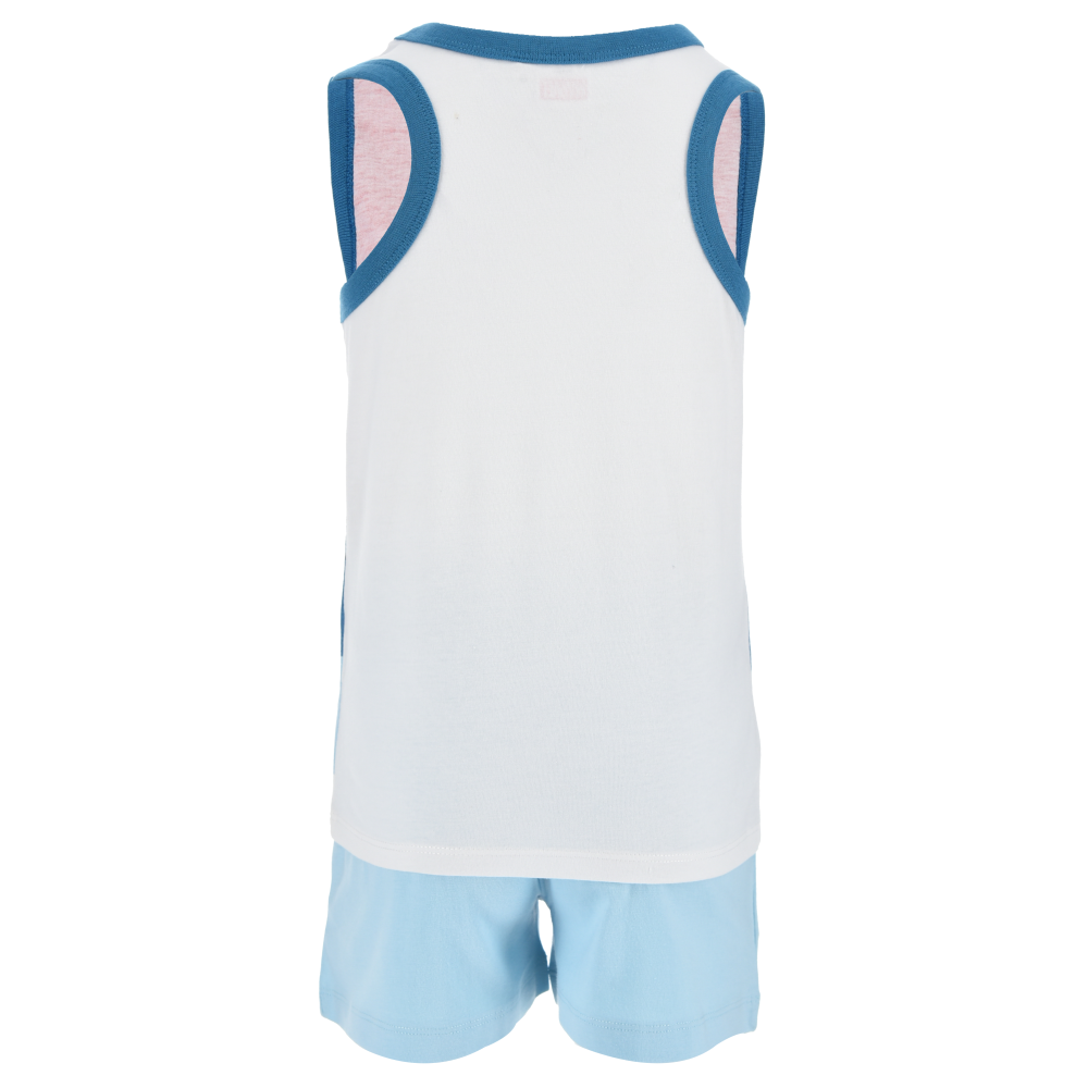 Completo Short + Canotta Spiderman MARVEL Bambino 100% Cotone - Ex1073celeste