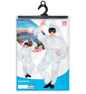 Costume Vestito Abito Travestimento Carnevale Bambino Pulcinella