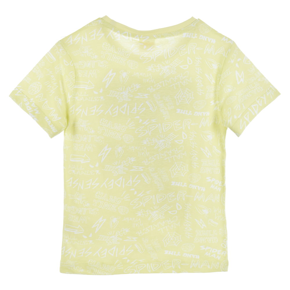 T-Shirt M.c. Spiderman MARVEL Maglietta Bambino 100% Cotone - Ex1182giallo