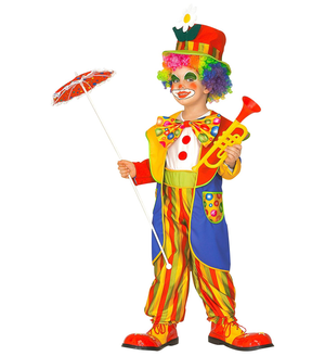 Costume Vestito Abito Travestimento Carnevale Bambino Pagliaccio -