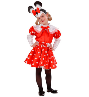 Costume Vestito Abito Travestimento Carnevale Bambina Topina