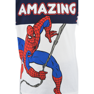 Completo Short + T-Shirt Spiderman MARVEL Bambino 100% Cotone - Ex1046blu