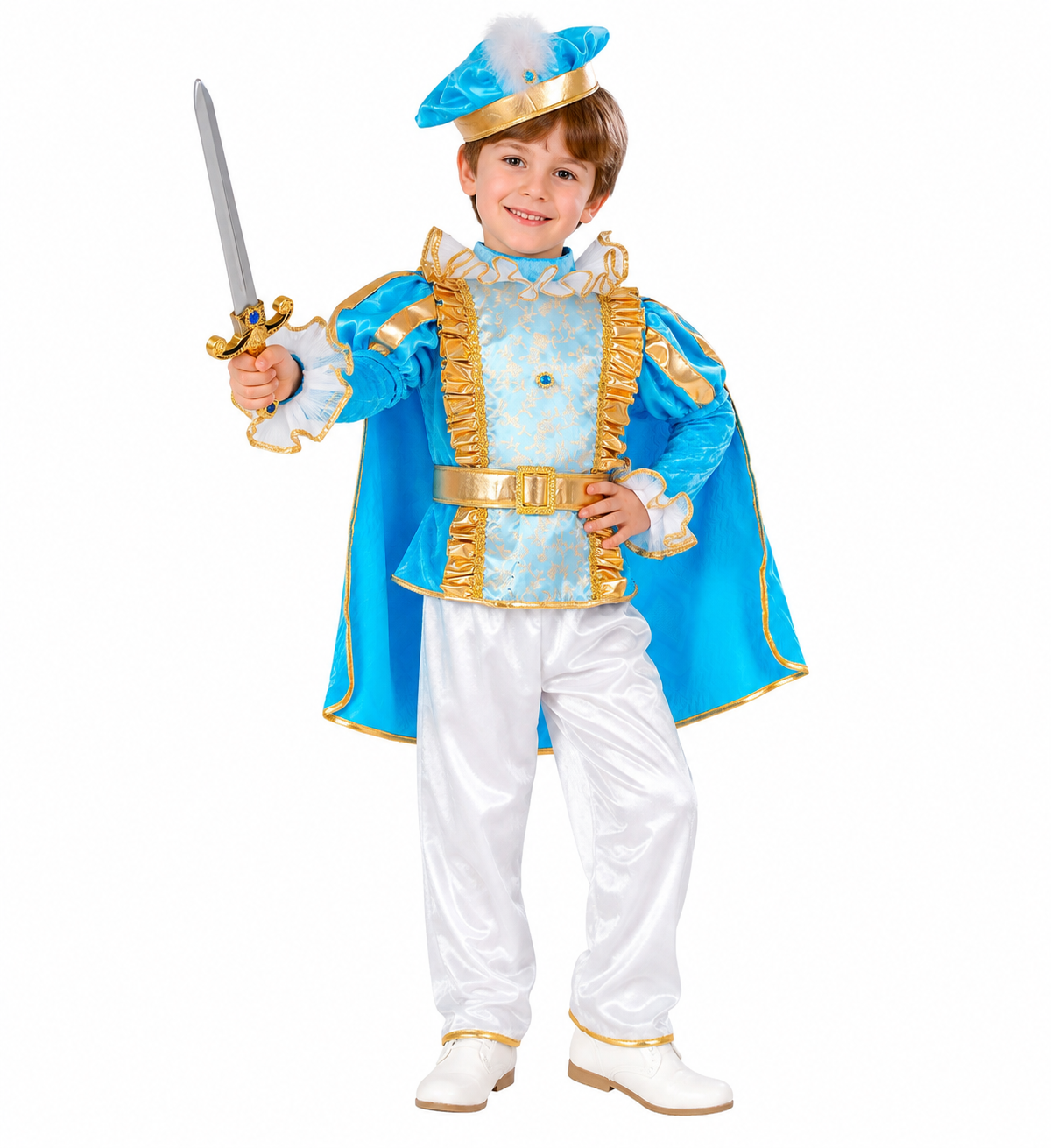 Costume Vestito Abito Travestimento Carnevale Bambino Principe Azzurro