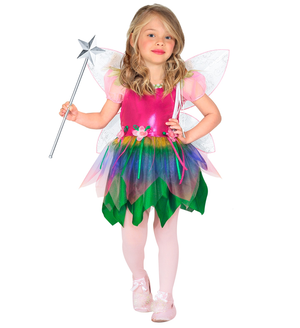 Costume Vestito Abito Travestimento Carnevale Bambina Fatina Dell'arcobaleno