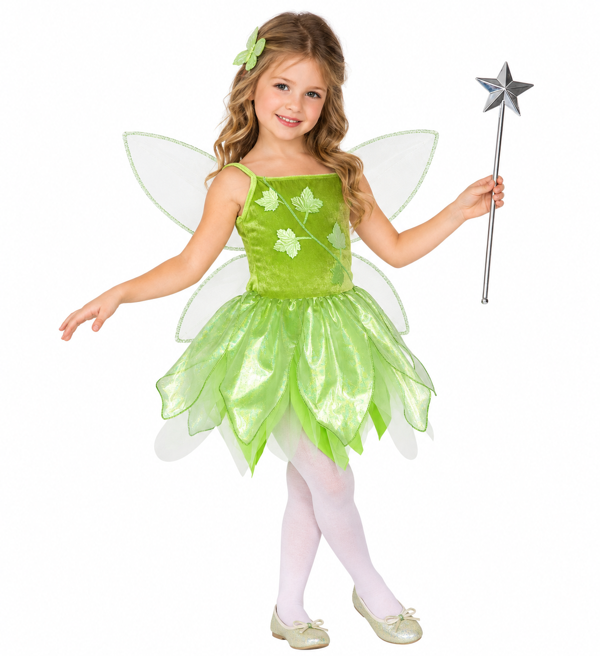 Costume Vestito Abito Travestimento Carnevale Bambina Fatina Dei Boschi