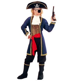 Costume Vestito Abito Travestimento Carnevale Bambino Pirata Dei 7 Mari