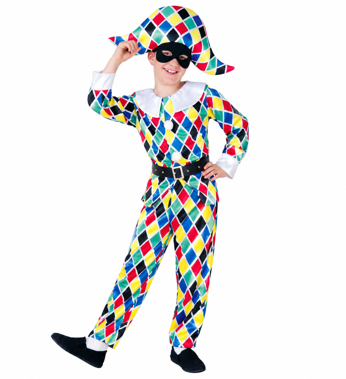 Costume Vestito Abito Travestimento Carnevale Bambino Arlecchino