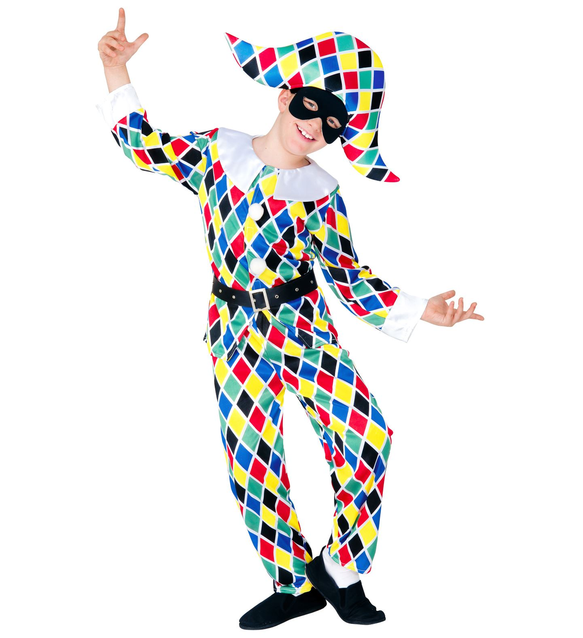 Costume Vestito Abito Travestimento Carnevale Bambino Arlecchino