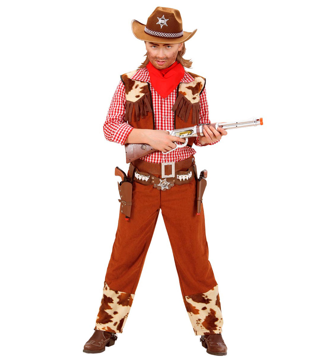 Costume Vestito Abito Travestimento Carnevale Bambino Cowboy