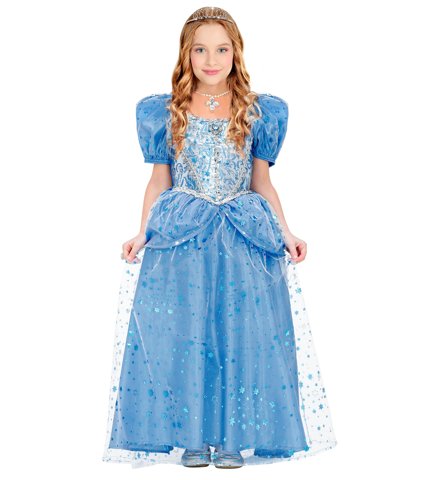 Costume Vestito Abito Travestimento Carnevale Bambina Principessa Fatina Azzurra