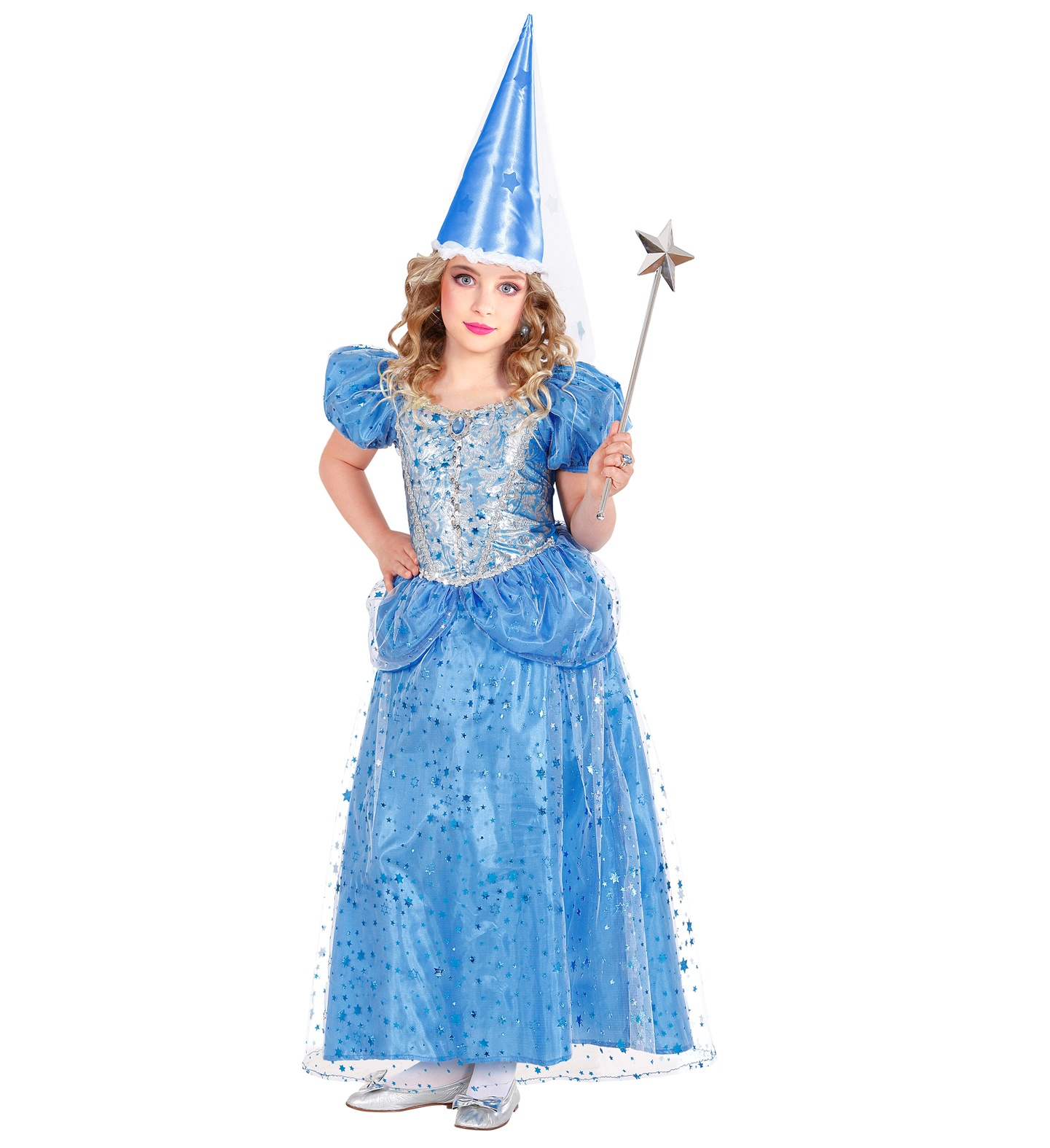 Costume Vestito Abito Travestimento Carnevale Bambina Principessa Fatina Azzurra