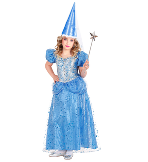 Costume Vestito Abito Travestimento Carnevale Bambina Principessa Fatina Azzurra