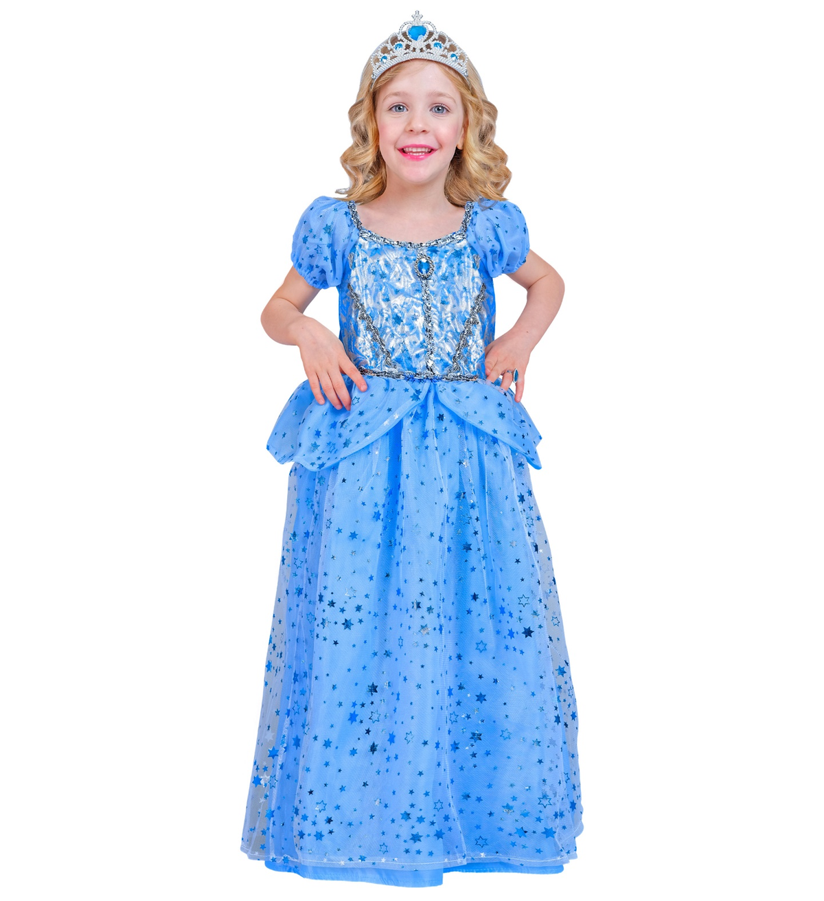 Costume Vestito Abito Travestimento Carnevale Bambina Principessa Fatina Azzurra