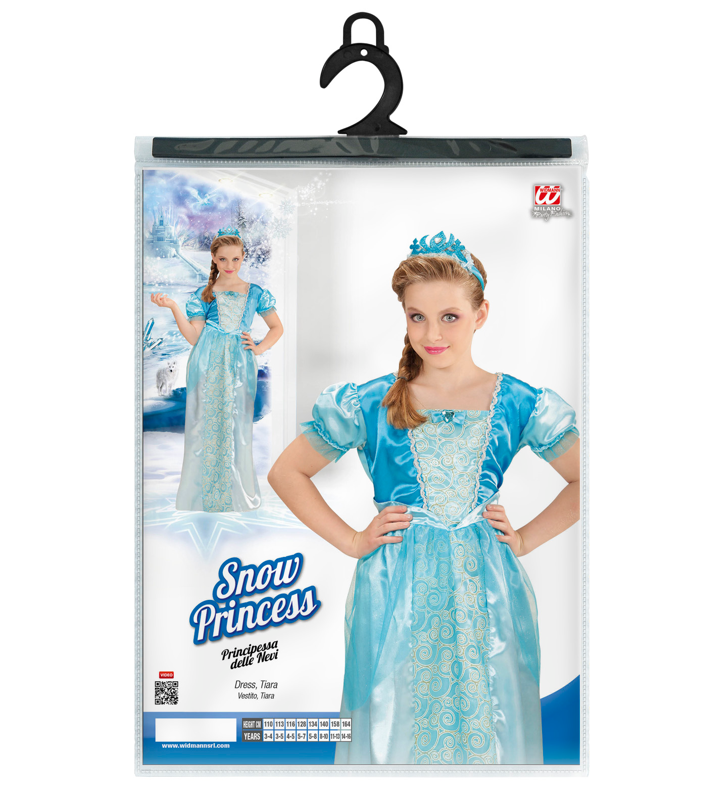 Costume Vestito Abito Travestimento Carnevale Bambina Principessa Delle Nevi