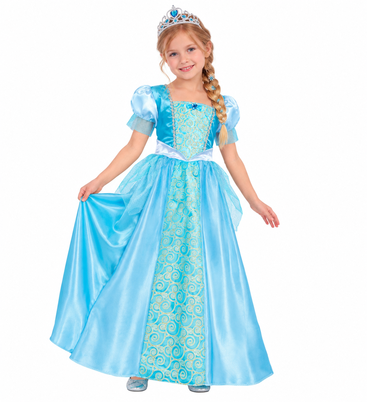 Costume Vestito Abito Travestimento Carnevale Bambina Principessa Delle Nevi