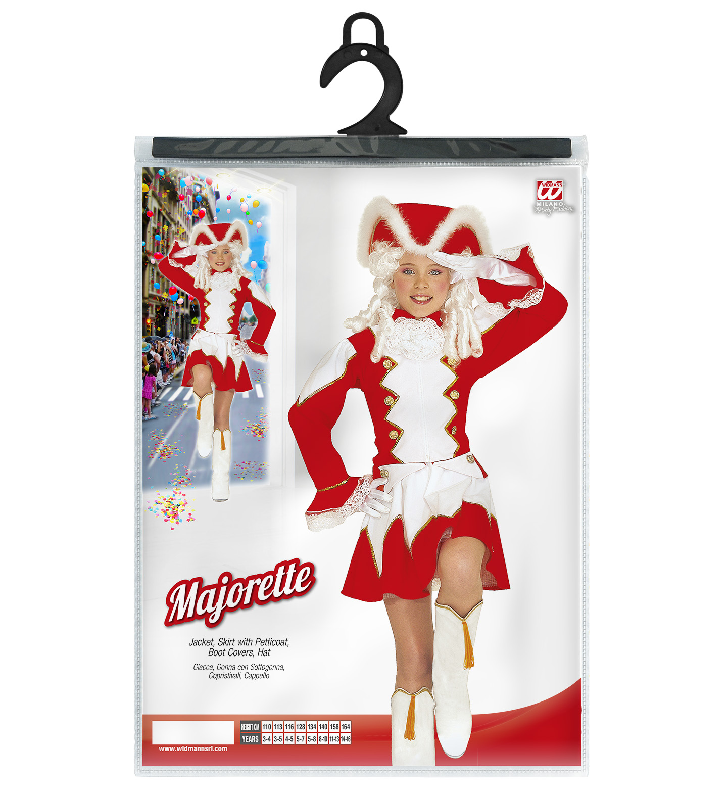 Costume Vestito Abito Travestimento Carnevale Bambina Majorette
