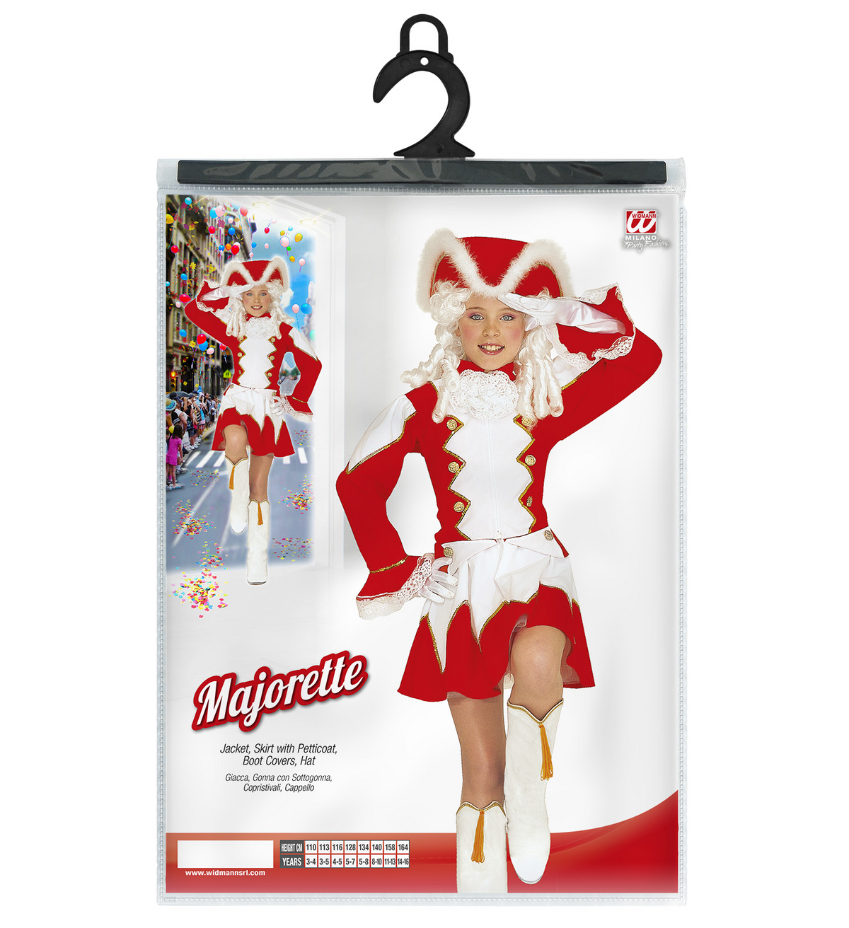 Costume Vestito Abito Travestimento Carnevale Bambina Majorette