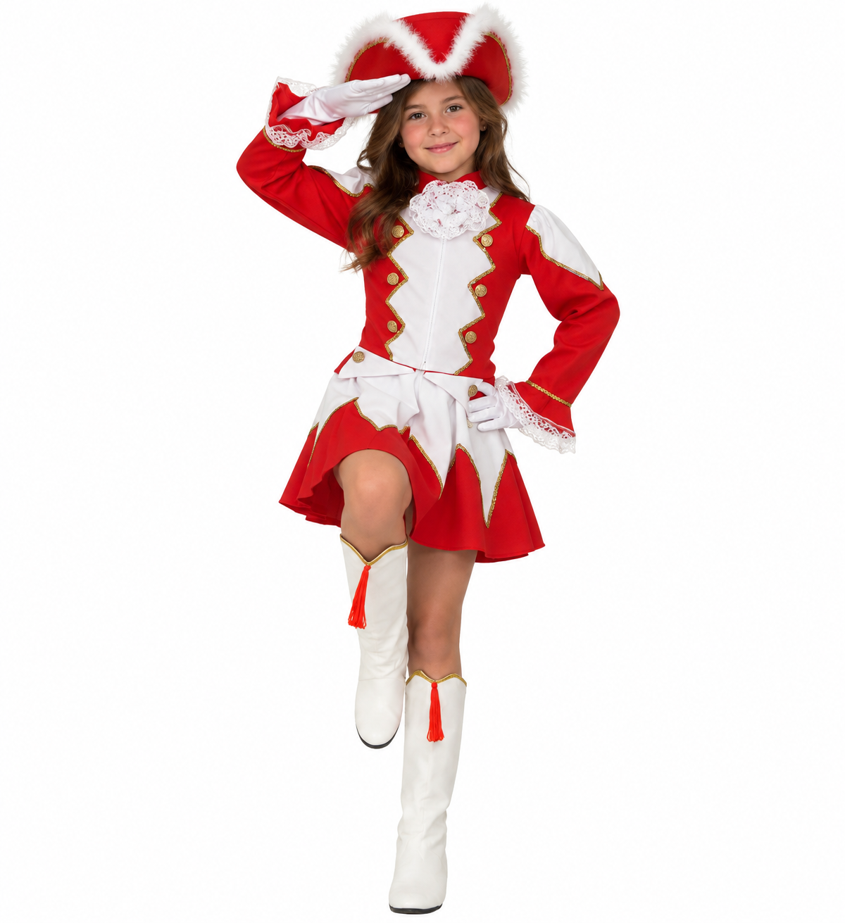 Costume Vestito Abito Travestimento Carnevale Bambina Majorette